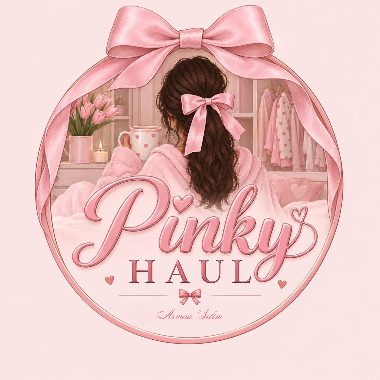 Pinky Haul logo showing a pink bow and the brand name